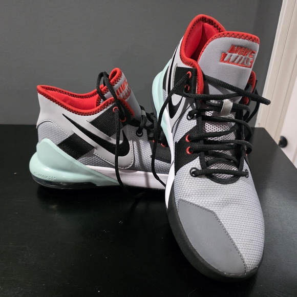 Nike Gray and Red High-Top Sneakers - Picture 1 of 5